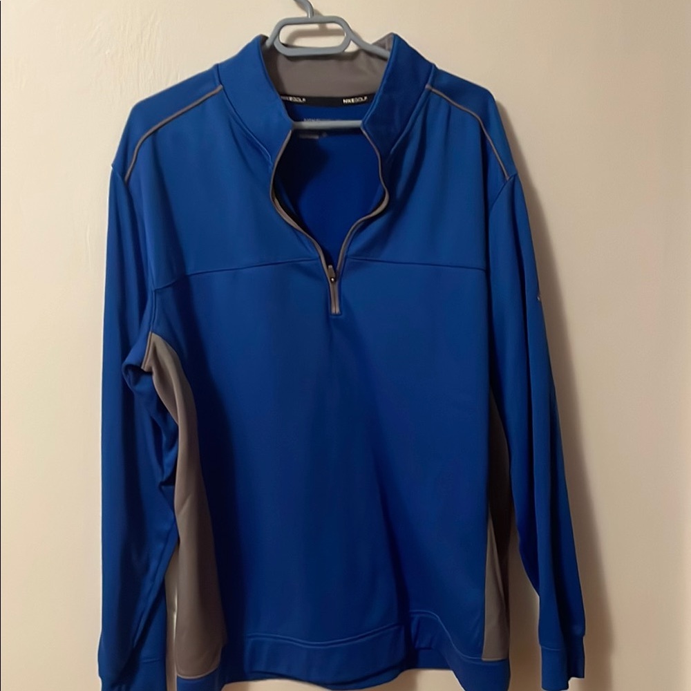 Nike Golf Blue and Gray Quarter-Zip Pullover